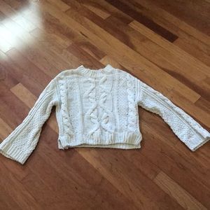 knit white sweater